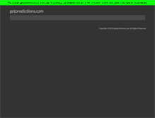 Tablet Screenshot of getpredictions.com
